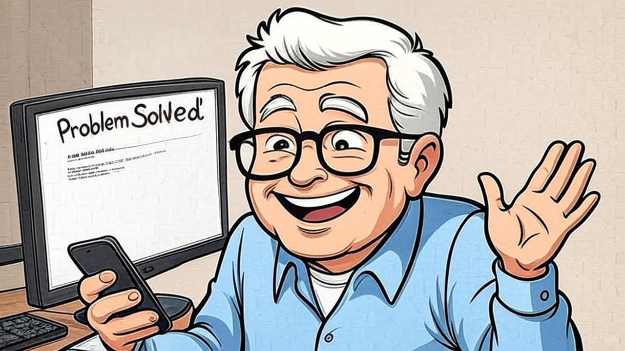 Man solves his problem